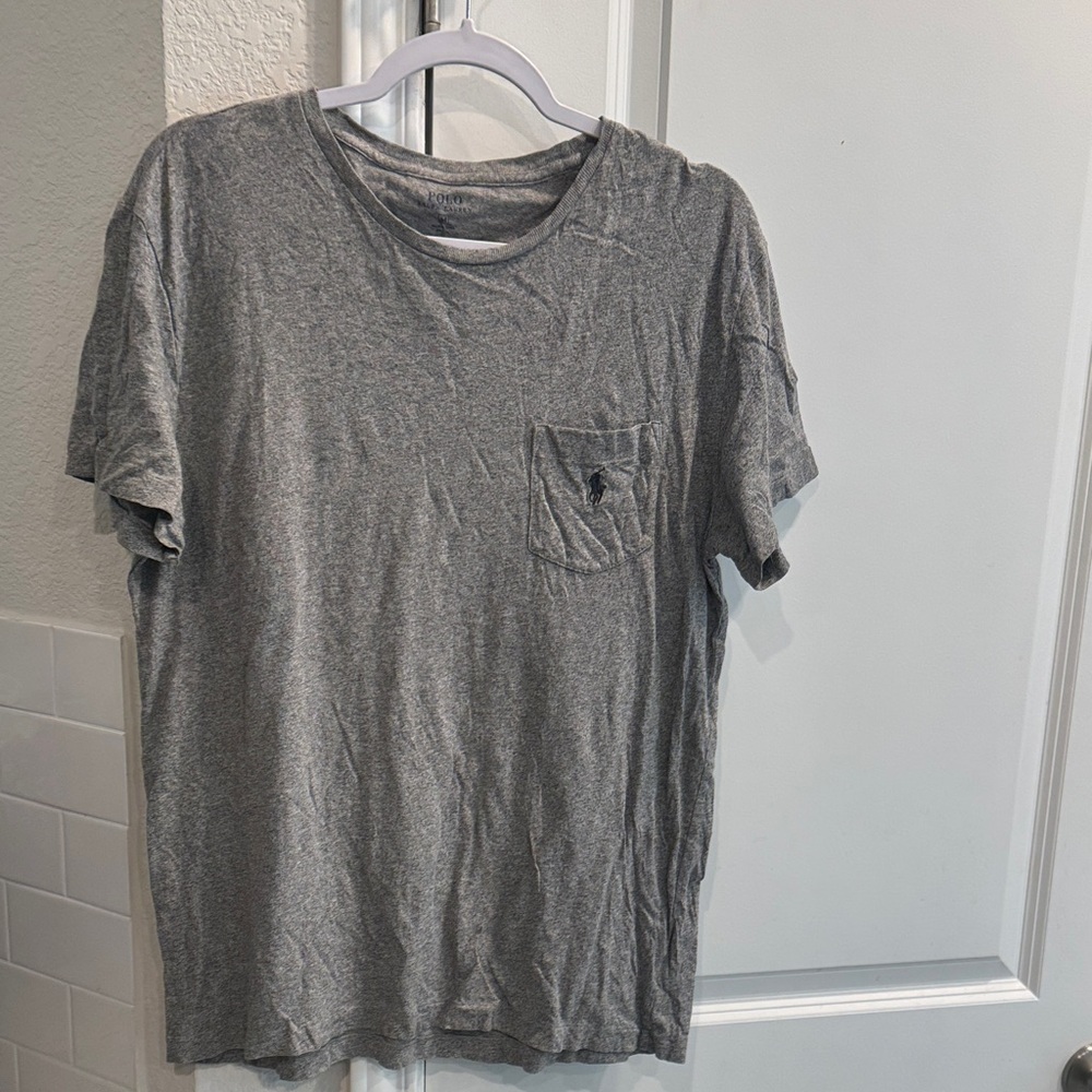 Polo by Ralph Lauren Gray Unisex Short Sleeve Tee